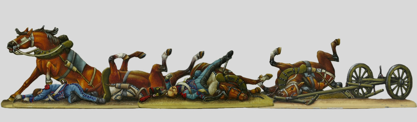 39 Fallen Garde-Train-troops, horseteams (full set)