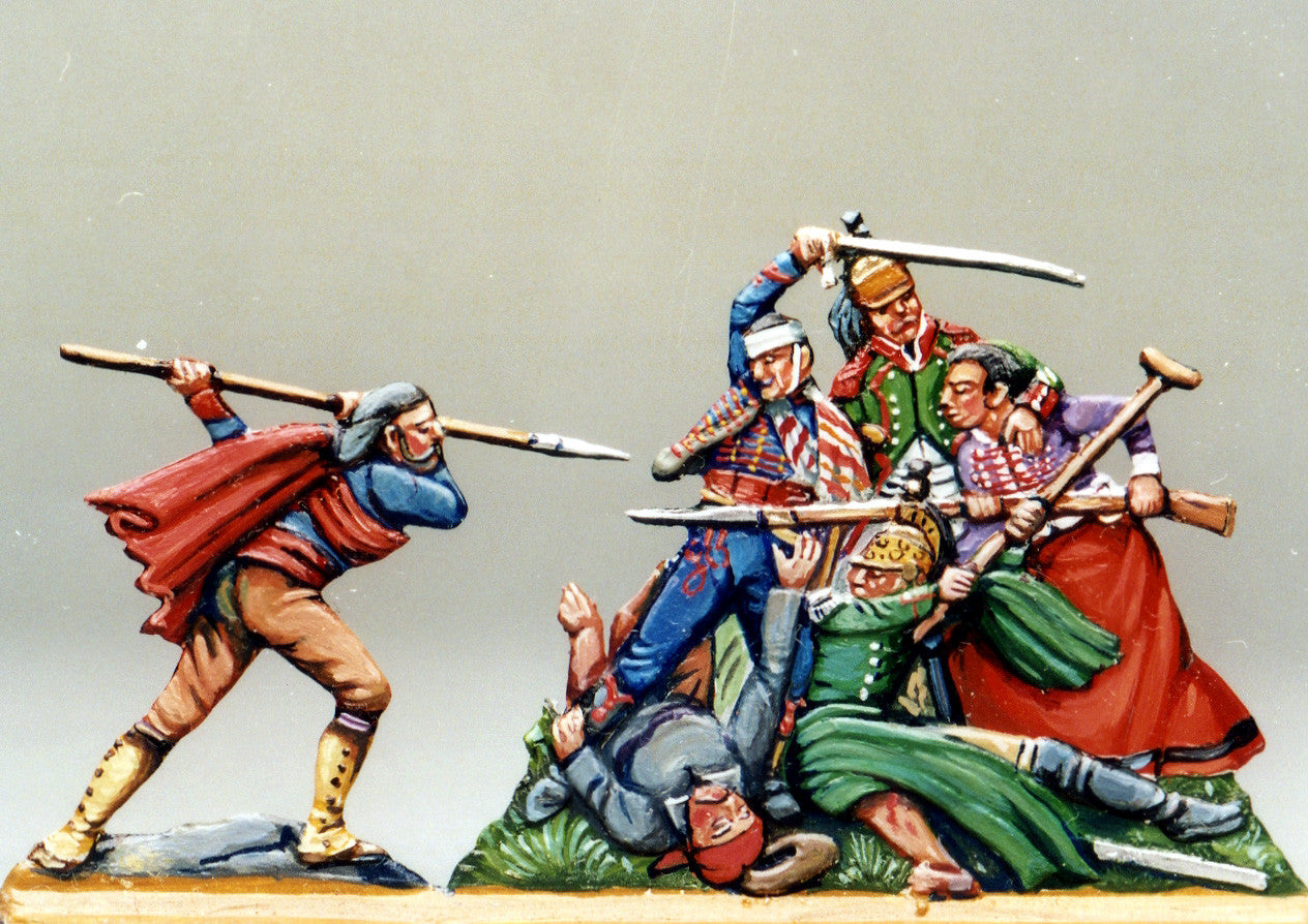 wounded and blind defending, 1-sided - Glorious Empires-Historical Miniatures