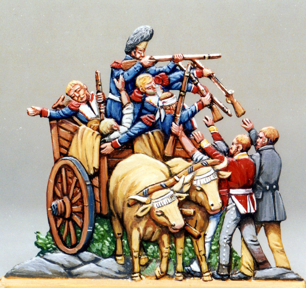 Scottish prisoners demanding muskets to defend French wounded against Guerilleros, 1-sided - Glorious Empires-Historical Miniatures