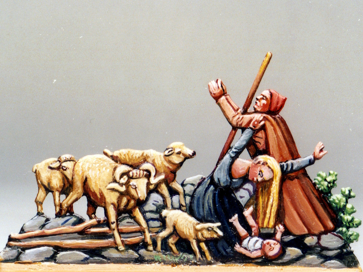 Mother crying over dead child, 1-sided - Glorious Empires-Historical Miniatures