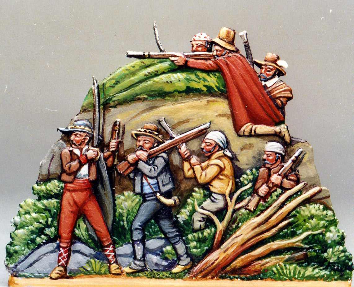 Guerilleros on rock, 1-sided - Glorious Empires-Historical Miniatures