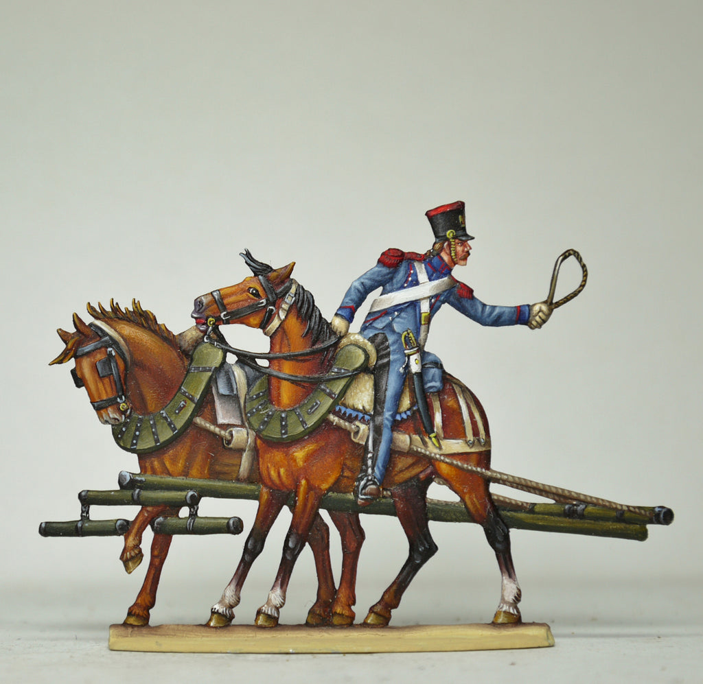 Horseteam rear (plume broken off in this photo) - Glorious Empires-Historical Miniatures  