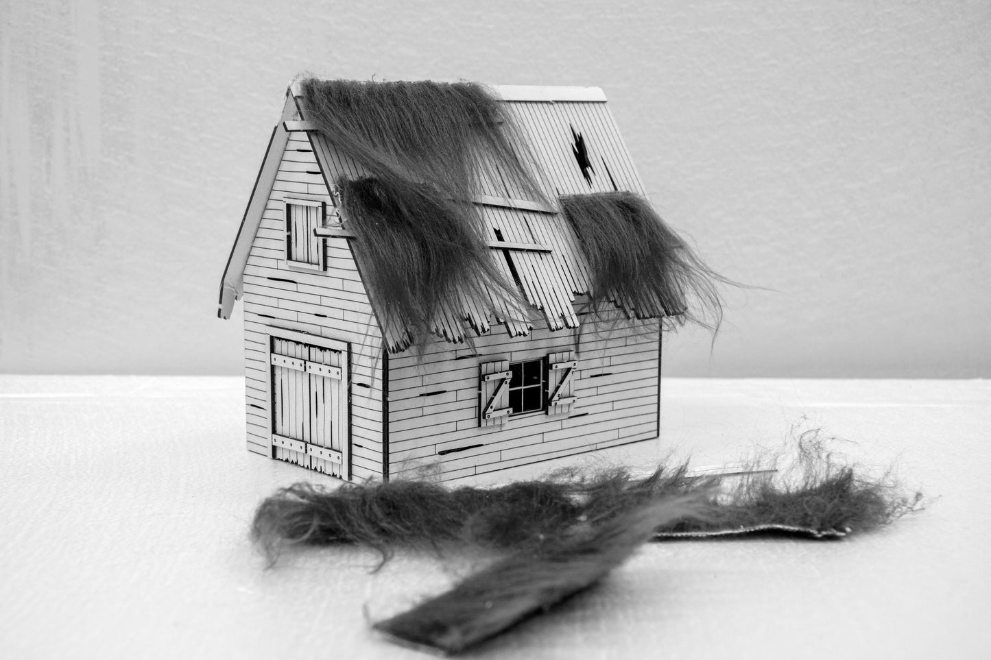 Details of 3D buildings sets with stable / barn photo's and explanations.