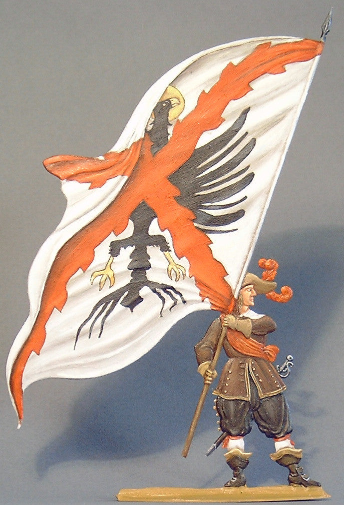 Standard bearer with Regimental flag. - Glorious Empires-Historical Miniatures