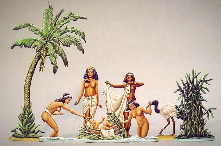 Pharaoh's daughter finds baby Moses - Glorious Empires-Historical Miniatures