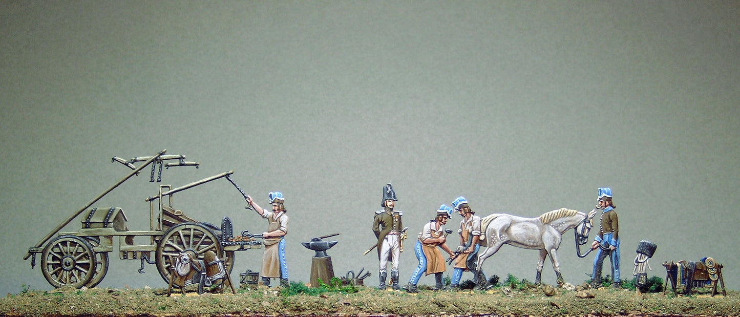 Shoeing an officers horse (FULL set) - Glorious Empires-Historical Miniatures