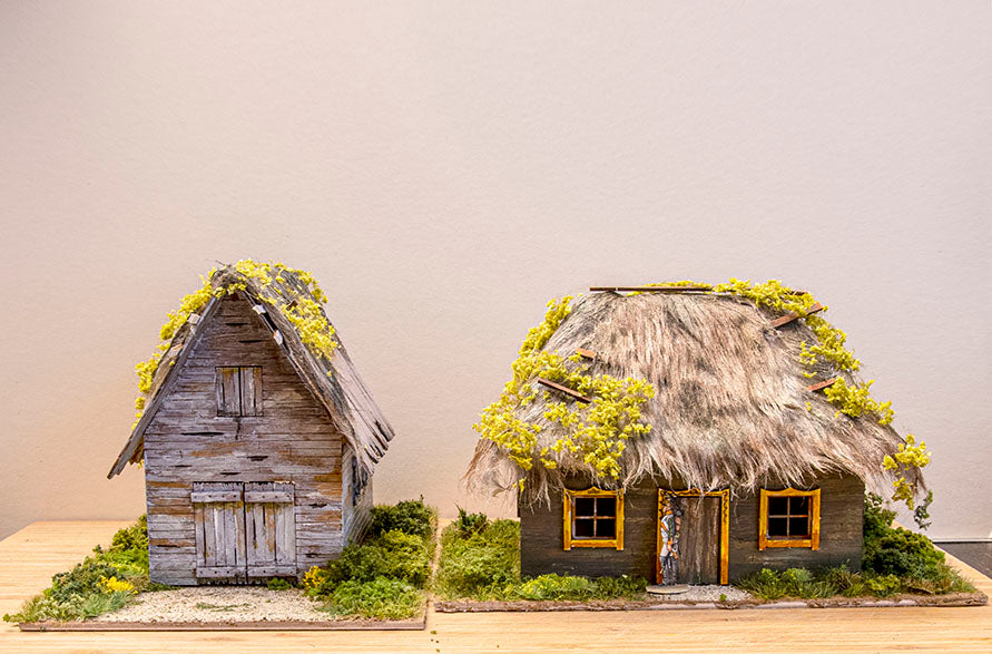 House building sets, laser cut, 28-30mm scale, 3D.