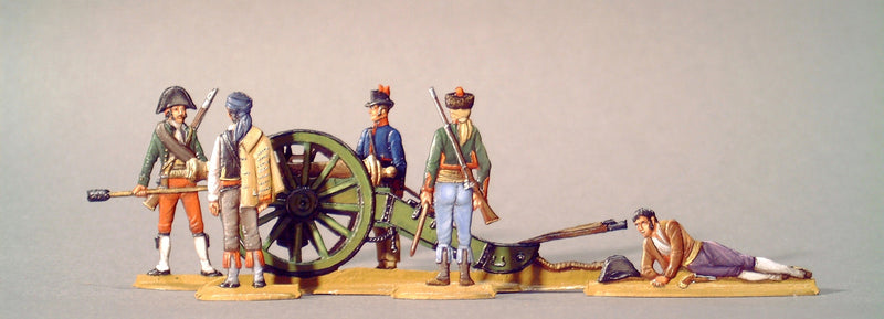 AA - Spanish Guerillero Artillery, full set - Glorious Empires-Historical Miniatures  