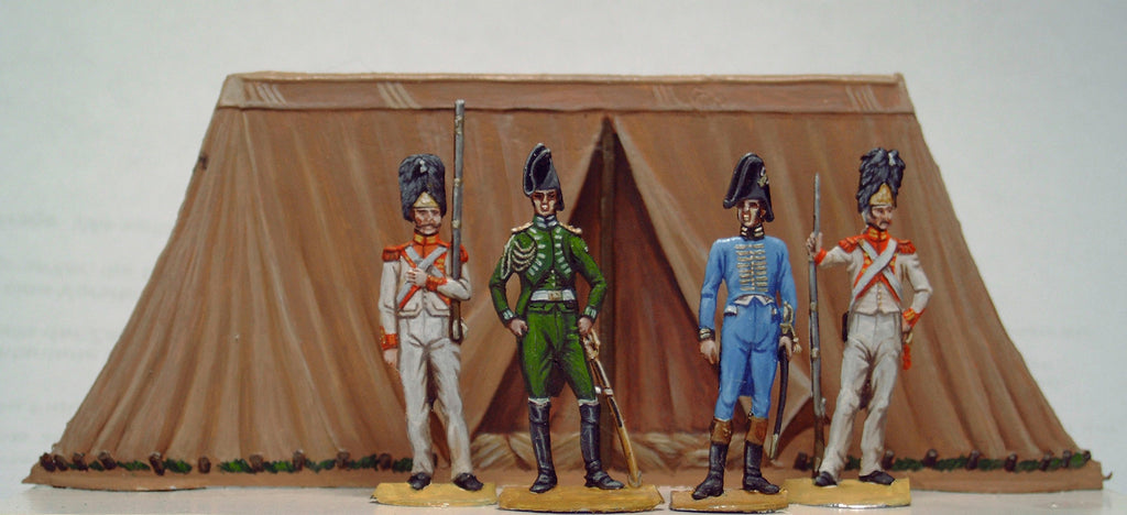 33.3 Staff tent with staff and guards - Glorious Empires-Historical Miniatures  