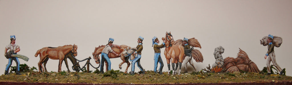French Cavalry looking after horses (FULL set) - Glorious Empires-Historical Miniatures  