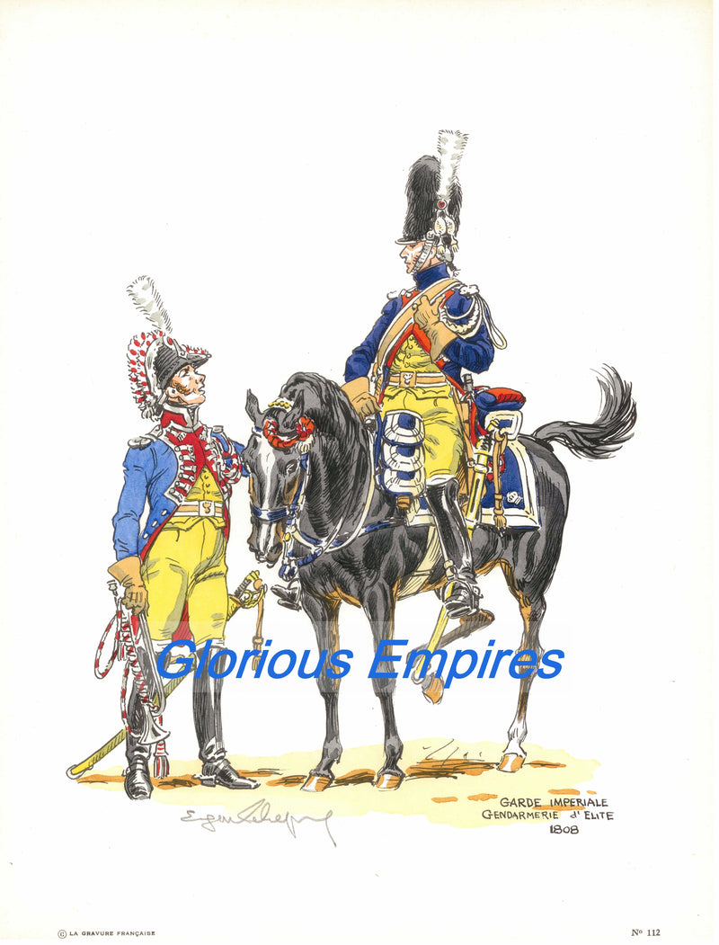 print 112 : Gendarmes d'Elite 1808 - Glorious Empires-Historical Miniatures  