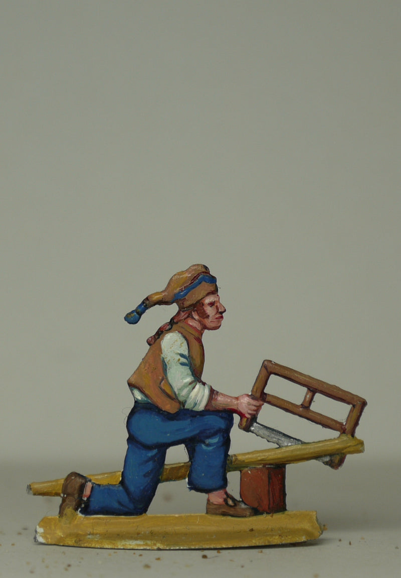 Carpenter sawing - Glorious Empires-Historical Miniatures  