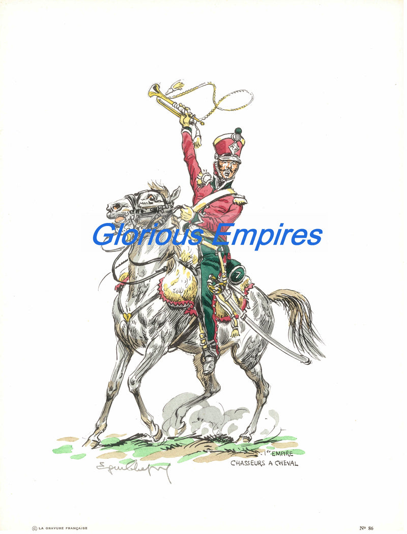 print 86 : 1er Empire Chasseur a cheval - Glorious Empires-Historical Miniatures  