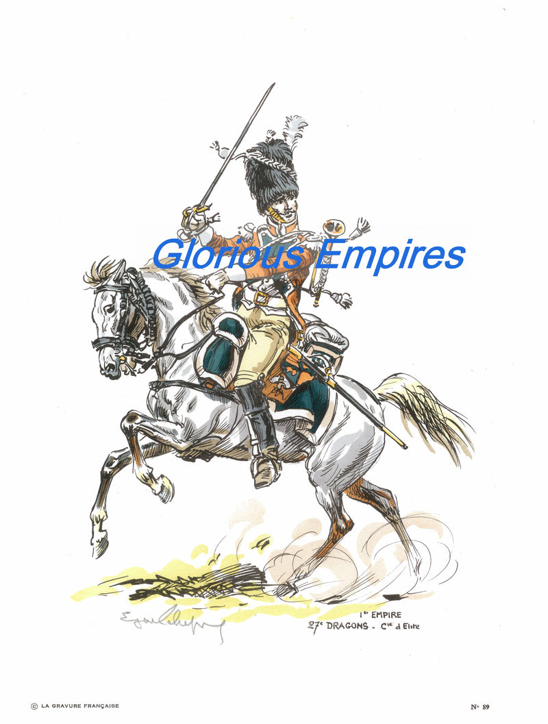Print 89: 1er empire 27e Dragons- C ie d Elite - Glorious Empires-Historical Miniatures  