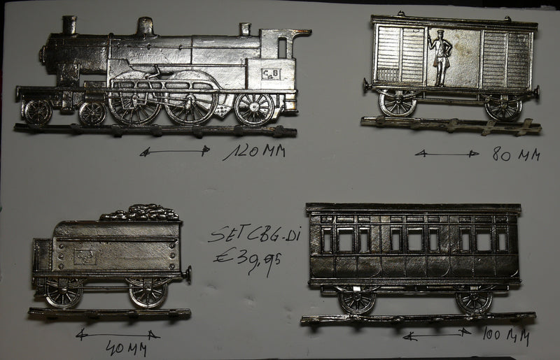 old train set, flat, engraved on both sides, about 25mm scale - Glorious Empires-Historical Miniatures  