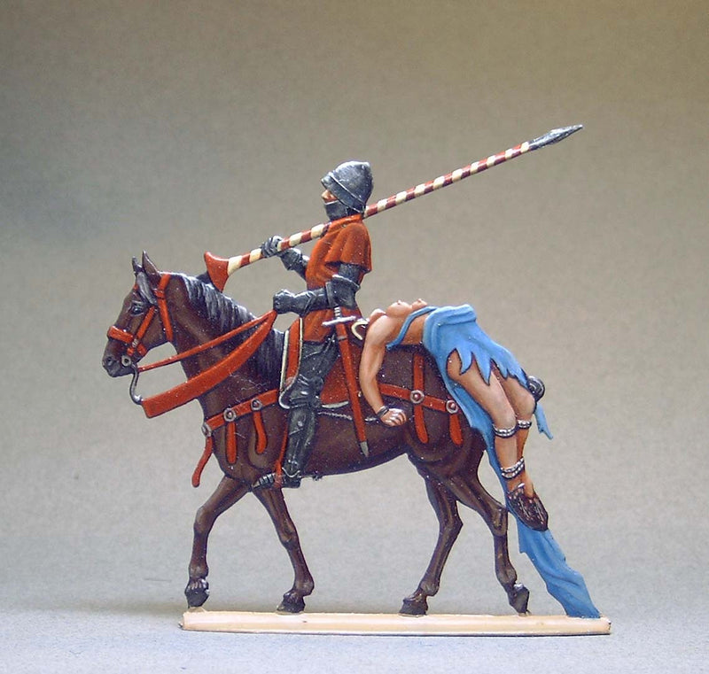Swiss Knight with captured Burgundian Woman on horse - Glorious Empires-Historical Miniatures  