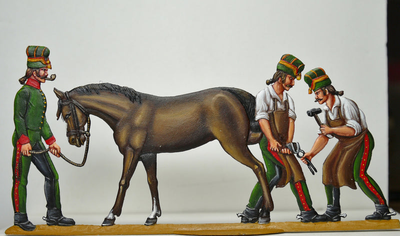 Three troopers shoeing horse - Glorious Empires-Historical Miniatures  