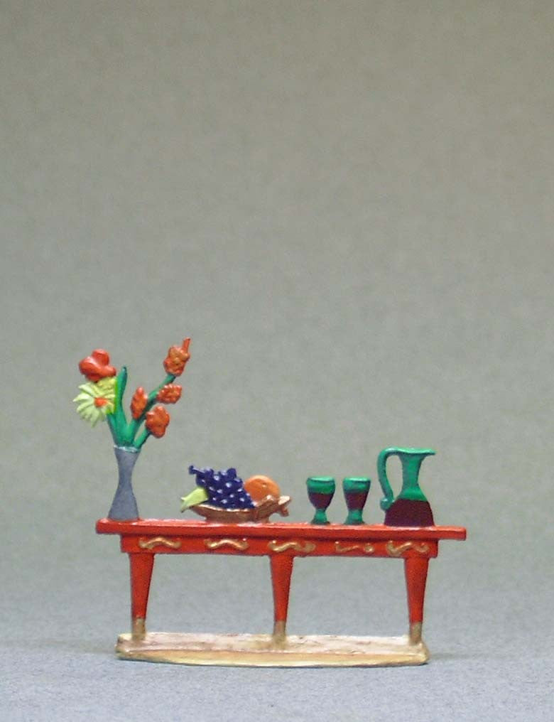 Small Table with Vase, Fruit Bowl, Carafe - Glorious Empires-Historical Miniatures  