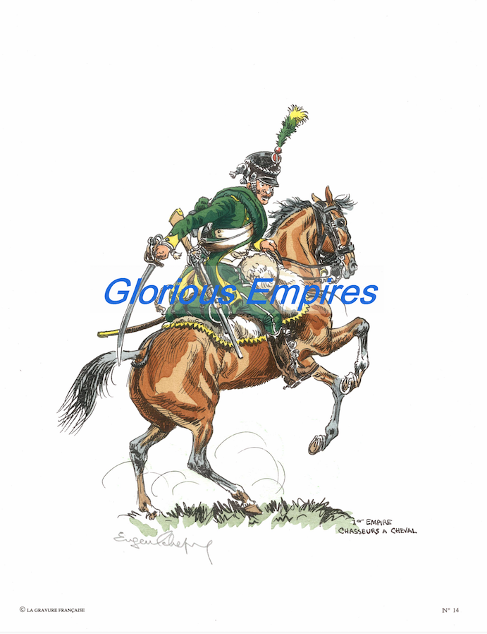 Print 14: 1er Empire chasseurs a chevals - Glorious Empires-Historical Miniatures  