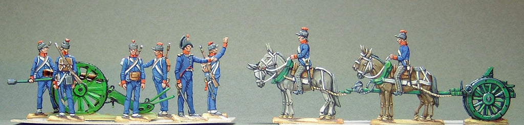 28.1 AA - French Artillery firing, full set - Glorious Empires-Historical Miniatures  